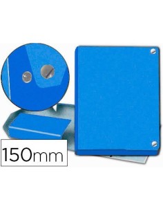 CARPETA PROYECTOS PARDO FOLIO LOMO 150 MM CARTON FORRADO AZUL CON BROCHE
