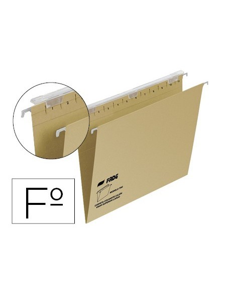 CARPETA COLGANTE FADE TIKI FOLIO PROLONGADO VISOR SUPERIOR 290 MM EFECTO LUPA KRAFT ECO 230 G/M LOMO V