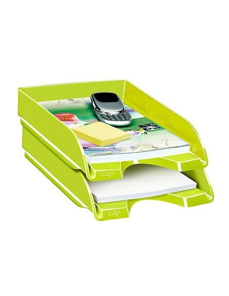 BANDEJA SOBREMESA CEP PLASTICO VERDE 257X348X66 MM