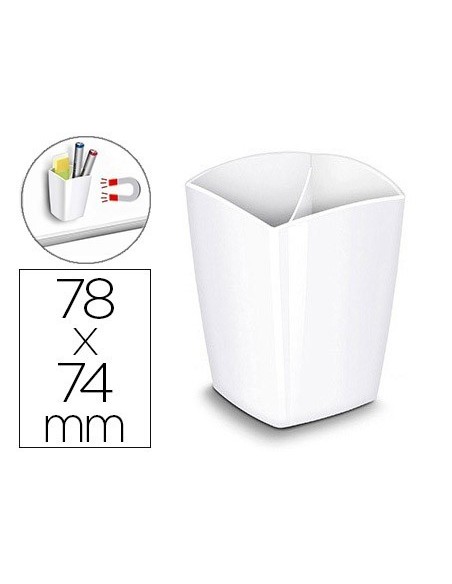 CUBILETE PORTALAPICES CEP MAGNETICO BLANCO 78X74X95 MM