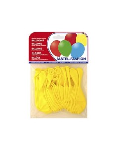 GLOBO 100% LATEX BIODEGRADABLE PASTEL AMARILLO BOLSA DE 20 UNIDADES