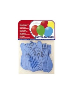 GLOBO 100% LATEX BIODEGRADABLE PASTEL AZUL CELESTE BOLSA DE 20 UNIDADES