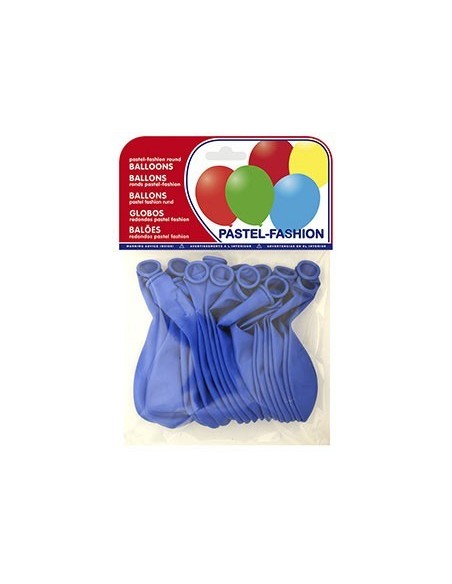 GLOBO 100% LATEX BIODEGRADABLE AZUL MEDIO BOLSA DE 20 UNIDADES