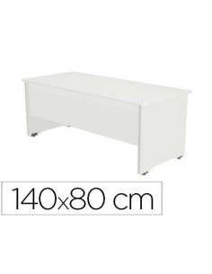 MESA OFICINA ROCADA SERIE WORK 140X80 CM ACABADO AW04 BLANCO/BLANCO