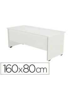 MESA OFICINA ROCADA SERIE WORK 160X80 CM ACABADO AW04 BLANCO/BLANCO