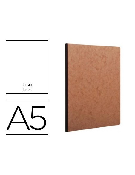 LIBRETA AGE-BAG TAPA CARTULINA LOMO COSIDO LISO 96 HOJAS COLOR HAVANA 148X210 MM