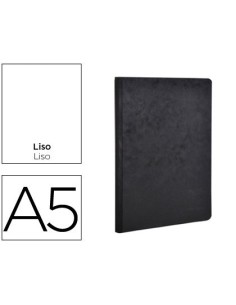 LIBRETA AGE-BAG TAPA CARTULINA LOMO COSIDO LISO 96 HOJAS COLOR NEGRO 148X210 MM