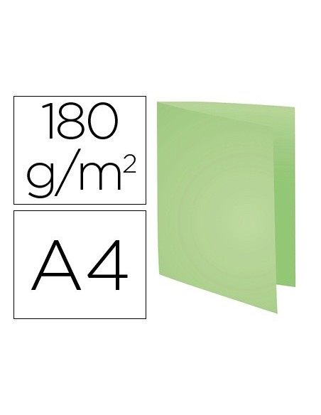 SUBCARPETA CARTULINA RECICLADA EXACOMPTA DIN A4 VERDE 170 GR