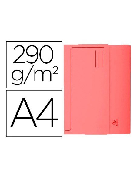 SUBCARPETA CARTULINA CON BOLSA EXACOMPTA DIN A4 ROJO 290 GR