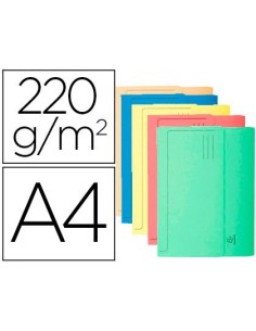 SUBCARPETA CARTULINA CON BOLSA EXACOMPTA DIN A4 COLORES SURTIDOS 210 GR