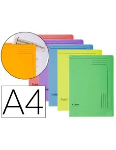 CARPETA DOSSIER UÑERO CARTULINA EXACOMPTA DIN A4 290 GR PAQUETE DE 5 UNIDADES COLORES SURTIDOS