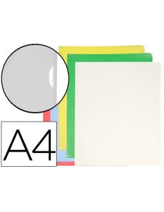 CARPETA DOSSIER UÑERO PLASTICO Q-CONNECT DIN A4 120 MICRAS COLORES SURTIDOS CAJA DE 100 UNIDADES