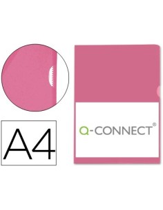 CARPETA DOSSIER UÑERO PLASTICO Q-CONNECT DIN A4 120 MICRAS ROJA CAJA DE 100 UNIDADES