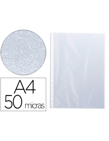 FUNDA MULTITALADRO Q-CONNECT DIN A4 50 MC PIEL DE NARANJA CAJA DE 100 UNIDADES