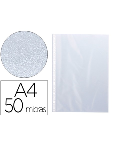 FUNDA MULTITALADRO Q-CONNECT DIN A4 50 MC PIEL DE NARANJA CAJA DE 100 UNIDADES