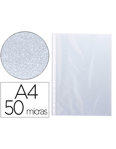 FUNDA MULTITALADRO Q-CONNECT DIN A4 50 MC PIEL DE NARANJA BOLSA DE 100 UNIDADES