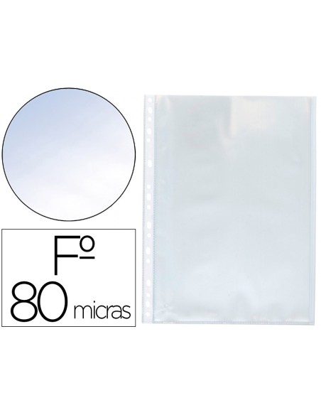FUNDA MULTITALADRO Q-CONNECT FOLIO 80 MC CRISTAL CAJA DE 100 UNIDADES