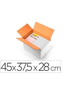 CAJA PARA EMBALAR Q-CONNECT BLANCA REGULABLE EN ALTURA DOBLE CANAL 450X280 MM