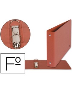 CARPETA DE 2 ANILLAS 40MM REDONDAS LIDERPAPEL FOLIO APAISADO CUERO