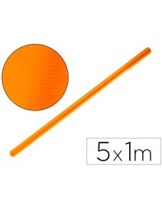 PAPEL KRAFT LIDERPAPEL NARANJA FUERTE ROLLO 5X1 MT