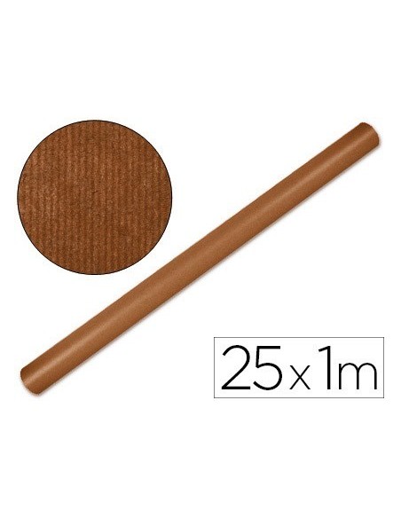 PAPEL KRAFT LIDERPAPEL MARRON FUERTE ROLLO 25X1 MT