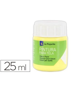 PINTURA PARA TELA LA PAJARITA AMARILLO CLARO 25 ML