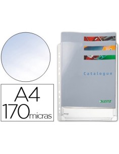 FUNDA MULTITALADRO ESSELTE DIN A4 PVC 170 MC CON FUELLE CAPACIDAD 200 HOJAS PACK DE 5 UNIDADES