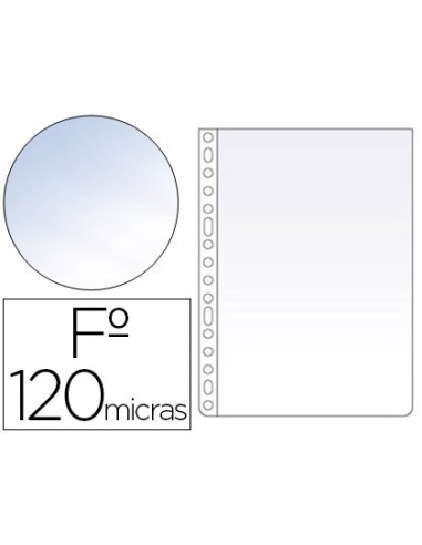 FUNDA MULTITALADRO ESSELTE FOLIO POLIPROPILENO 120 MC CRISTAL CAJA DE 100 UNIDADES