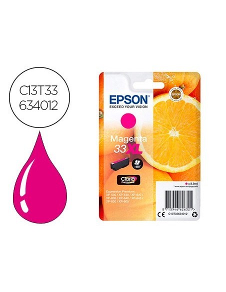 INK-JET EPSON EXPRESSION PREMIUM T3363 33XL XP-530 / XP-630 / XP-640 / XP-830 / XP-900 MAGENTA 650 PAG