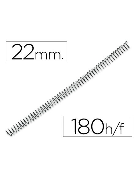 ESPIRAL METALICO Q-CONNECT 56 4:1 22MM 1,2MM CAJA DE 100 UNIDADES