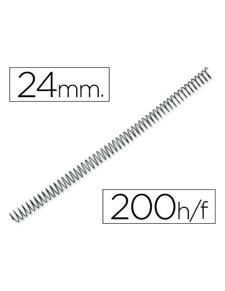 ESPIRAL METALICO Q-CONNECT 56 4:1 24MM 1,2MM CAJA DE 100 UNIDADES