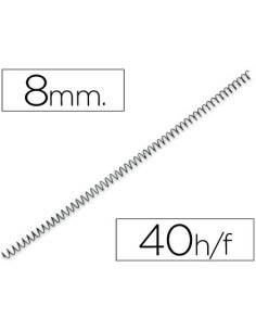 ESPIRAL METALICO Q-CONNECT 64 5:1 8MM 1MM CAJA DE 200 UNIDADES