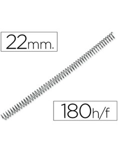 ESPIRAL METALICO Q-CONNECT 64 5:1 22MM 1,2MM CAJA DE 100 UNIDADES