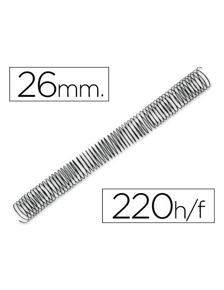 ESPIRAL METALICO Q-CONNECT 64 5:1 26MM 1,2MM CAJA DE 50 UNIDADES