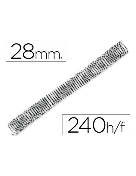 ESPIRAL METALICO Q-CONNECT 64 5:1 28MM 1,2MM CAJA DE 50 UNIDADES