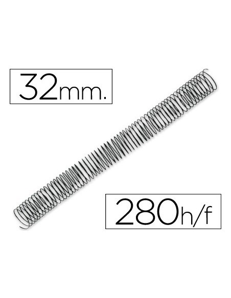 ESPIRAL METALICO Q-CONNECT 64 5:1 32MM 1,2MM CAJA DE 50 UNIDADES