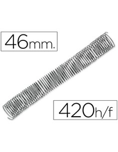 ESPIRAL METALICO Q-CONNECT 64 5:1 46MM 1,2MM CAJA DE 25 UNIDADES