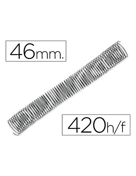 ESPIRAL METALICO Q-CONNECT 64 5:1 46MM 1,2MM CAJA DE 25 UNIDADES