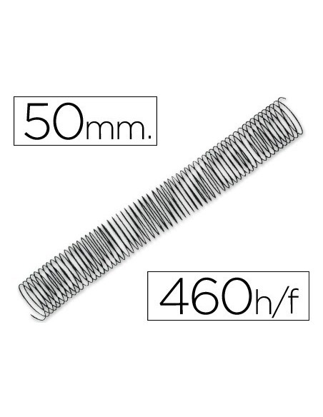 ESPIRAL METALICO Q-CONNECT 64 5:1 50MM 1,2MM CAJA DE 25 UNIDADES