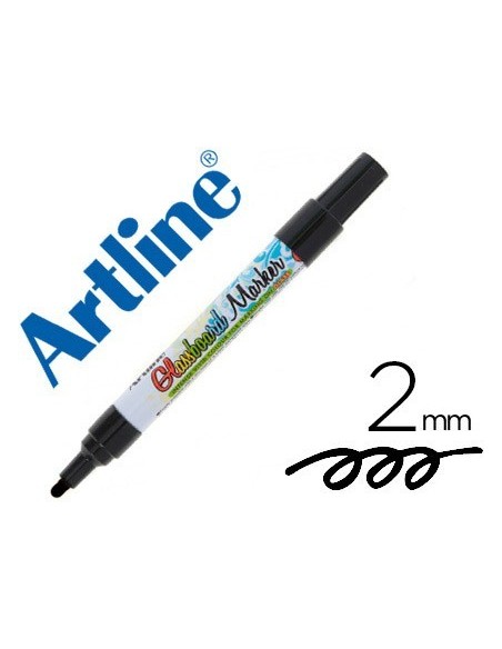 ROTULADOR ARTLINE GLASS MARKER ESPECIAL CRISTAL BORRABLE EN SECO O HUMEDO COLOR NEGRO