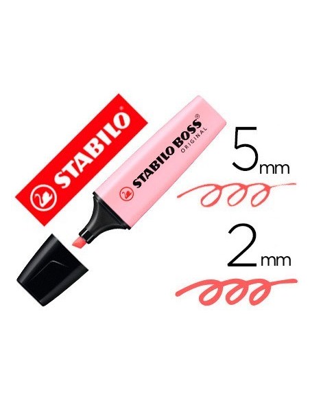 ROTULADOR STABILO BOSS PASTEL FLUORESCENTE 70 RUBOR ROSA