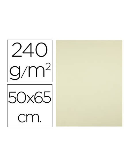 CARTULINA LIDERPAPEL 50X65 CM 240G/M2 AMARILLO PAQUETE DE 25 UNIDADES