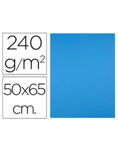CARTULINA LIDERPAPEL 50X65 CM 240G/M2 AZUL TURQUESA PAQUETE DE 25 UNIDADES