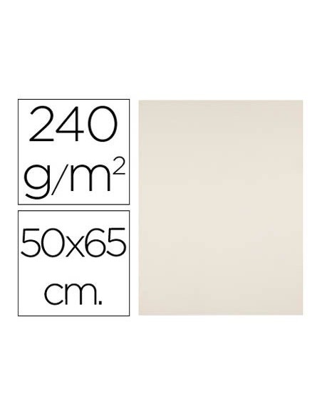 CARTULINA LIDERPAPEL 50X65 CM 240G/M2 CREMA PAQUETE DE 25 UNIDADES