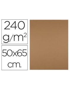 CARTULINA LIDERPAPEL 50X65 CM 240G/M2 MARRON ESCOLAR PAQUETE DE 25 UNIDADES
