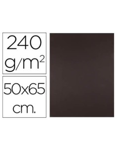 CARTULINA LIDERPAPEL 50X65 CM 240G/M2 MARRON PAQUETE DE 25 UNIDADES