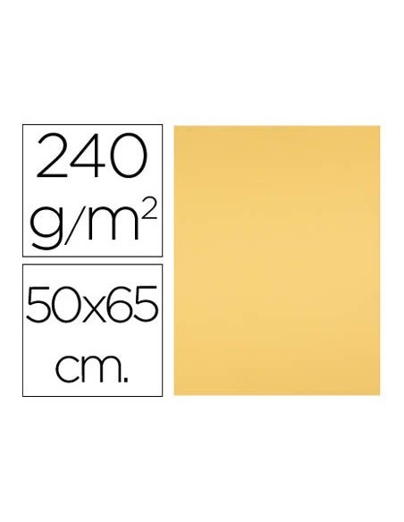 CARTULINA LIDERPAPEL 50X65 CM 240G/M2 ORO PAQUETE DE 25 UNIDADES