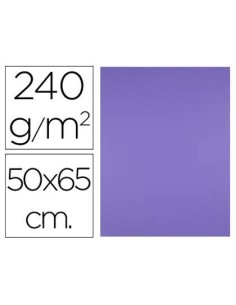 CARTULINA LIDERPAPEL 50X65 CM 240G/M2 PURPURA PAQUETE DE 25 UNIDADES