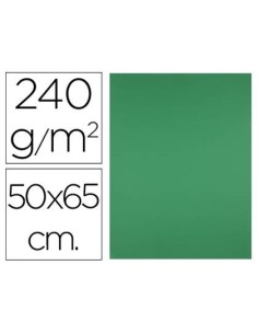 CARTULINA LIDERPAPEL 50X65 CM 240G/M2 VERDE NAVIDAD PAQUETE DE 25 UNIDADES