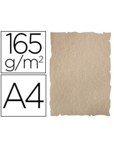 PAPEL COLOR LIDERPAPEL PERGAMINO CON BORDES A4 165G/M2 ARENA PACK DE 25 HOJAS